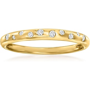 image:imagePure Collection by RossSimons 010 ct tw Diamond Dotted Ring in 14kt Yellow GoldDiamond