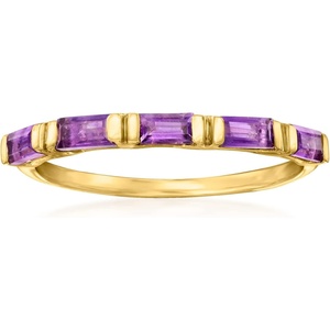 image:imagePure Collection by RossSimons 040 ct tw Amethyst Ring in 14kt Yellow GoldAmethyst