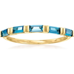 image:imagePure Collection by RossSimons 040 ct tw London Blue Topaz Ring in 14kt Yellow GoldTopaz
