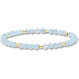 image:imagePure Collection by RossSimons 2000 ct tw Aquamarine Bead Stretch Bracelet With 14kt Yellow Goldaquamarine