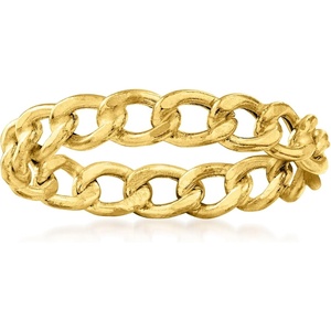 image:imagePure Collection by RossSimons Italian 14kt Yellow Gold CurbLink RingNo Gemstone