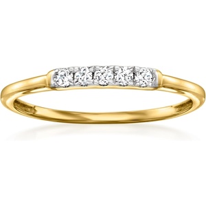 image:imageRossSimons 010 ct tw Diamond 5Stone Ring in 10kt Yellow GoldDiamond