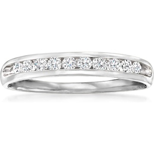 image:imageRossSimons 025 ct tw Diamond Wedding Band in 14kt White GoldDiamond