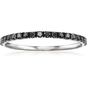 image:imageRossSimons 033 ct tw Black Diamond Ring in Sterling Silverdiamondcolored