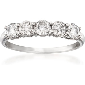 image:imageRossSimons 050 ct tw Diamond 5Stone Ring in 14kt White GoldDiamond