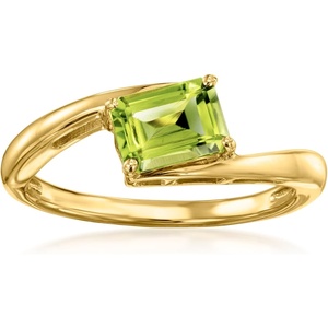image:imageRossSimons 080 Carat Peridot Ring in 18kt Gold Over SterlingPeridot