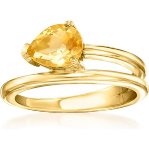 image:imageRossSimons 090 Carat Citrine Wrap Ring in 18kt Gold Over SterlingCitrine