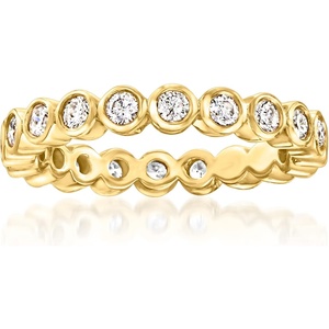 image:imageRossSimons 100 ct tw BezelSet Diamond Eternity Band in 14kt Yellow GoldDiamond