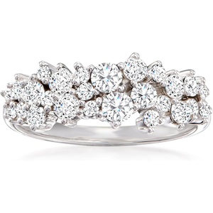 image:imageRossSimons 100 ct tw Diamond Cluster Ring in 14kt White GoldDiamond