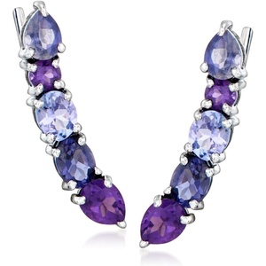 image:imageRossSimons 100 ct tw MultiGemstone Ear Climbers in Sterling Silver