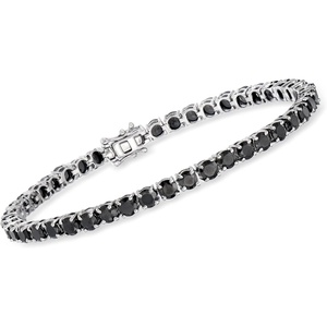 image:imageRossSimons 1200 ct tw Black Spinel Tennis Bracelet in Sterling Silverspinel