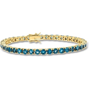 image:imageRossSimons 1200 ct tw London Blue Topaz Tennis Bracelet in 18kt Gold Over SterlingTopaz