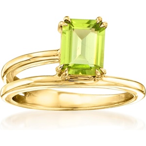 image:imageRossSimons 130 Carat Peridot Wrap Ring in 18kt Gold Over SterlingPeridot