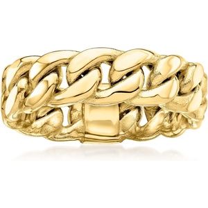 image:imageRossSimons 14kt Yellow Gold CurbLink RingNo Gemstone