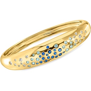 image:imageRossSimons 14kt Yellow GoldPlated Bangle Bracelet With Simulated Tonal Blue and White Gemstonesno gemstone