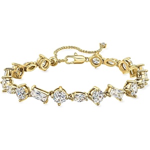 image:imageRossSimons 14kt Yellow GoldPlated Bracelet With 1570 ct tw MultiShaped Czs 7 inches