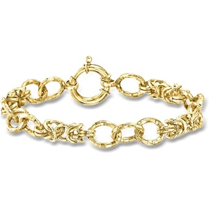 image:imageRossSimons 14kt Yellow GoldPlated Byzantine and OvalLink Braceletno gemstone