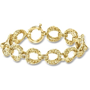 image:imageRossSimons 14kt Yellow GoldPlated CircleLink Braceletno gemstone