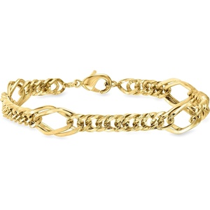 image:imageRossSimons 14kt Yellow GoldPlated GeometricLink Braceletno gemstone