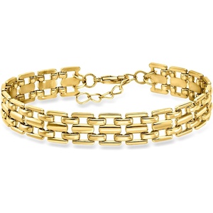 image:imageRossSimons 14kt Yellow GoldPlated PantherLink Bracelet 7 inches