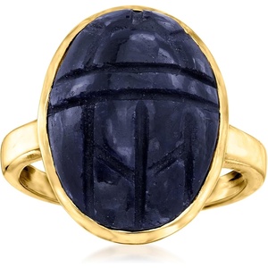image:imageRossSimons 1600 Carat Sapphire Scarab Ring in 18kt Gold Over SterlingSapphire