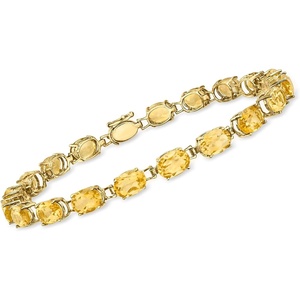 image:imageRossSimons 1700 ct tw Citrine Tennis Bracelet in 14kt Yellow Goldcitrine