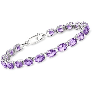 image:imageRossSimons 1800 ct tw Amethyst Tennis Bracelet in Sterling Silver 8 inches