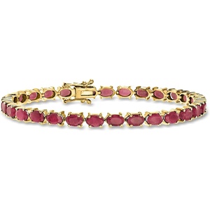image:imageRossSimons 1800 ct tw Ruby Bracelet in 18kt Gold Over SterlingRuby