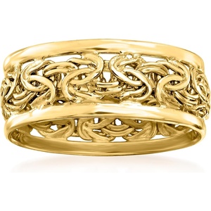 image:imageRossSimons 18kt Gold Over Sterling Byzantine RingNo Gemstone
