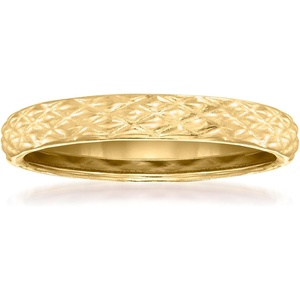 image:imageRossSimons 18kt Yellow Gold Quilted RingNo Gemstone
