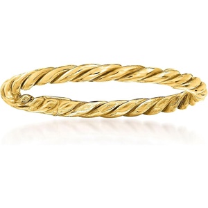 image:imageRossSimons 18kt Yellow Gold Roped RingNo Gemstone