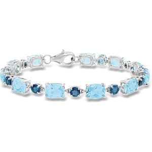 image:imageRossSimons 1950 ct tw London and Sky Blue Topaz Bracelet in Sterling SilverTopaz
