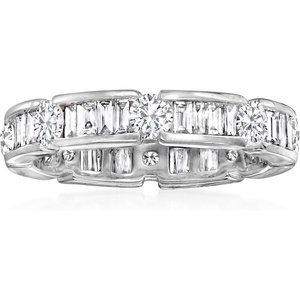 image:imageRossSimons 200 ct tw Baguette and Round Diamond Eternity Band in 14kt GoldWhite