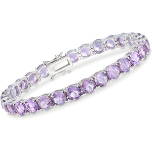 image:imageRossSimons 2000 ct tw Amethyst Tennis Bracelet in Sterling SilverAmethyst