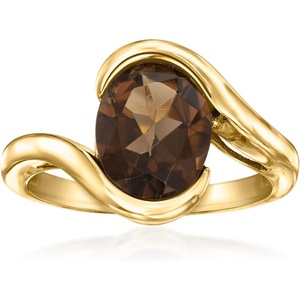 image:imageRossSimons 250 Carat Smoky Quartz Swirl Ring in 18kt Gold Over SterlingQuartz