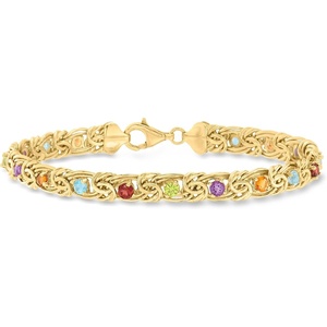 image:imageRossSimons 260 ct tw MultiGemstone Byzantine Bracelet in 18kt Gold Over SterlingAmethyst