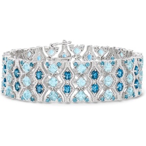 image:imageRossSimons 2675 ct tw London and Sky Blue Topaz Bracelet in Sterling SilverTopaz