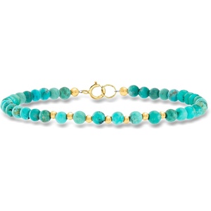 image:imageRossSimons 445mm Howlite Bead Bracelet in 10kt Yellow Goldhowlite