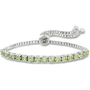 image:imageRossSimons 490 ct tw Peridot Bolo Bracelet in Sterling Silver