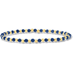 image:imageRossSimons 600 ct tw Sapphire and 10kt Yellow Gold Bead Stretch BraceletSapphire