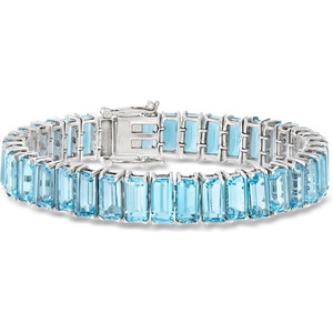 image:imageRossSimons 6000 ct tw Sky Blue Topaz Tennis Bracelet in Sterling SilverTopaz