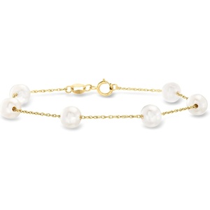 image:imageRossSimons 665mm Cultured Pearl Station Bracelet in 14kt Yellow Gold70 Inches