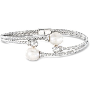 image:imageRossSimons 78mm Cultured Pearl Cuff Bracelet in Sterling Silver70 Inches