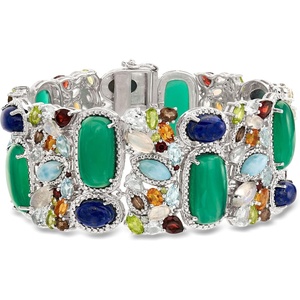 image:imageRossSimons 9000 ct tw MultiGemstone Bracelet in Sterling Silverchalcedony