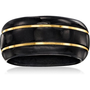 image:imageRossSimons Black Jade Ring With 14kt Yellow Gold