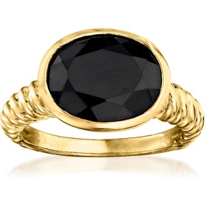 image:imageRossSimons Black Onyx Ring in 18kt Gold Over SterlingOnyx