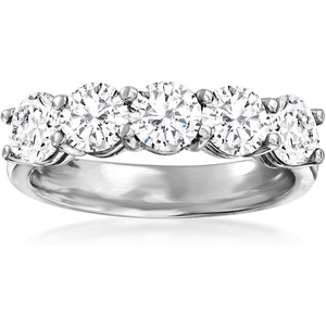 image:imageRossSimons Diamond 5 Stone Ring in 14kt White GoldWhite