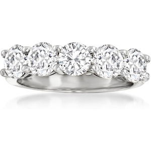 image:imageRossSimons Diamond 5 Stone Ring in 14kt White GoldYellow