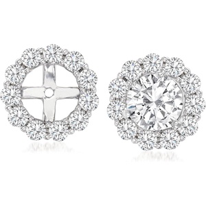 image:imageRossSimons Diamond Earring Jackets in 14kt Gold IJ Color I2 ClarityDiamond