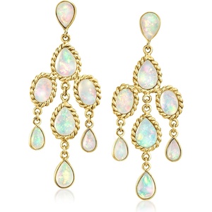 image:imageRossSimons Ethiopian Opal Chandelier Earrings in 14kt Yellow Gold